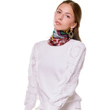 Lila Rosa Henri Matisse Desenli Bandana Fular