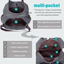 Fashion Smart Vintage Kadın Günlük Omuz El Tote Hobo Alışveriş Çantası (Yurt Dışından)