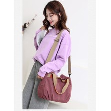 Fashion Smart Kadın Rahat Retro Kanvas Çanta Üst Saplı Omuzdan Askili Çanta (Yurt Dışından)