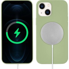 AktarMobile iPhone 13 Kılıf Magsafe Özellikli Içi Kadife Silikon Kapak