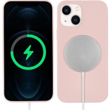 AktarMobile iPhone 13 Kılıf Magsafe Özellikli Içi Kadife Silikon Kapak