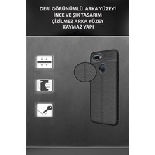 Kzy Samsung Galaxy M52 Kılıf Darbe Korumalı Deri Görünümlü Silikon Arka Kapak - Lacivert