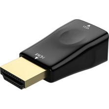 Prettyia HDMI Için VGA Erkek Kadın Video Dönüştürücü Adaptörü, Tak ve Oyun, Laptop Pc Için Pc Hdtv Için Monitör Projektörü, Yüksek Hızlı, Yüksek Performanslı Siyah (Yurt Dışından)