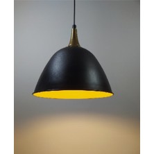 Riolight modern,rustik,vintage mutfak,oda,cafe,oteller için siyah 1xe27 metal sarkıt avize çap:28cm