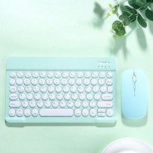 Prettyia Hava Için 10 Inç Bluetooth Klavye Mouse Kablosuz 4 3 - Yeşil Combo (Yurt Dışından)