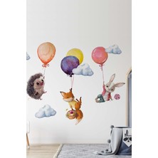 Sevimli Balonlu Hayvanlar Çocuk Odası Duvar Sticker Seti
