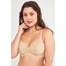 Ten Rengi Büyük Beden Dantelli Jasmine Toparlıyıcı Balenli Sütyen
