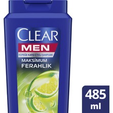 Clear Men Kepeğe Karşı Etkili Şampuan Maksimum Ferahlık Yağlı Saç Derisi İçin Limon Özlü 485 ML