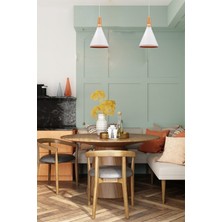 Bamyum Ikili Sabonis Beyaz Sarkıt Lamba Yemek Masası Oturma Odası Mutfak Salon Otel Showroom Pastane