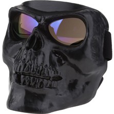 Kafatası Tam Yüz Motosiklet Maskesi Gözlük Gözlük Cadılar Bayramı Için Siyah Cuma # 2 Siyah + Mavi
