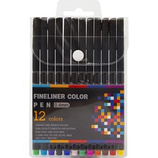 Buyfun 12 Parlak Renkler Fineliner Renk Kalem 0.4mm Ince Nokta (Yurt Dışından)