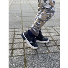 Kids A More Coolest Fitil Kadife Detaylı Deri Erkek Çocuk Bot Lacivert
