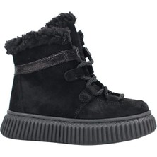 Kids A More Adia Nubuk Peluş Kürklü Kız Çocuk Bot Siyah