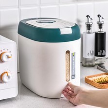 B Baosity Kuru Gıda Organizatör Koyu Yeşil Için Ölçüm Kupası ile Mühürlü Pirinç Kovası (Yurt Dışından)
