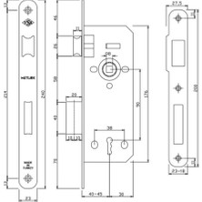 Metlox Sessiz Kilit Oda Oval Parlak Krom 40-23 mm Oval