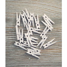 Tazador 50'li Beyaz Ahşap Mandal 3.5 cm (10'lu PAKET-500 Adet)