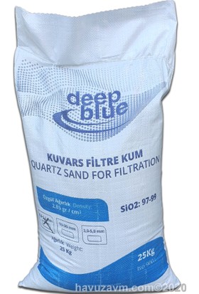 WaterFun Havuzavm-Kum Filtre Için 3-5mm Deep Blue 25 Kg.
