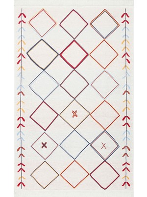 Eko Halı Arya Ar 21 Renkli Yıkanabilir Çift Taraflı Pamuk Kilim