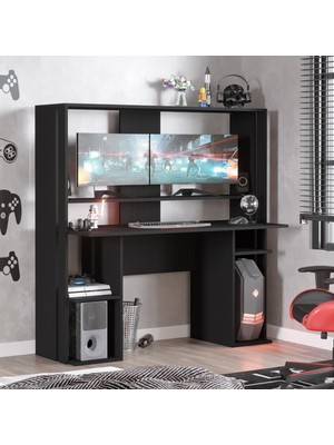 Robin Home Dragon Oyuncu Masası Gamer Masa Gaming Bilgisayar Masası Siyah