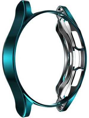 MobaxAksesuar Samsung Galaxy Watch 4 Classic 42mm Kasa Koruyucu Gard Silikon 02 Koyu Yeşil