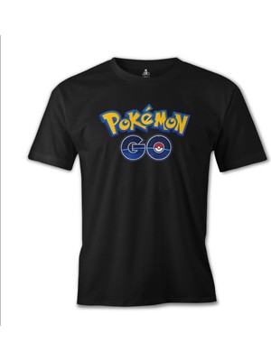 Pokemon Go - Logo Siyah Erkek Tshirt