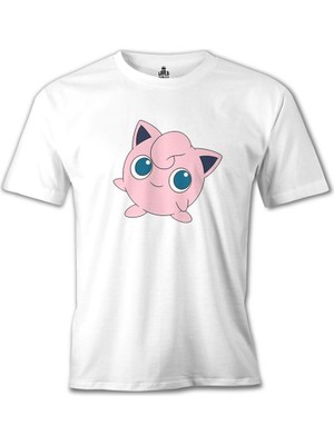 Lord T-Shirt Llord T-Shirt Pokemon - Jigglypuff Beyaz Erkek T-Shirt