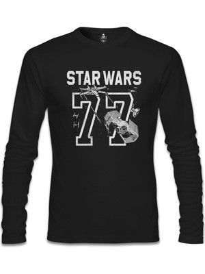 Star Wars - 77 Siyah Erkek Sweatshirt