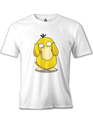 Lord T-Shirt Llord T-Shirt Pokemon - Psyduck Beyaz Erkek T-Shirt
