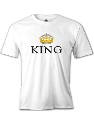 King Beyaz Erkek Tshirt