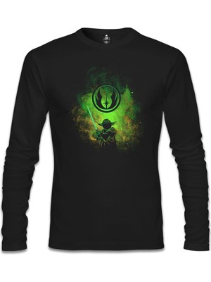 Star Wars - Yoda Siyah Erkek Sweatshirt