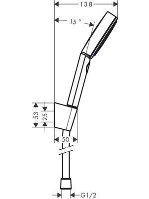 Hansgrohe Pulsify Select S Duş Askı Seti 105 3jet Relaxation, 160 cm Duş Hortumu 24303000