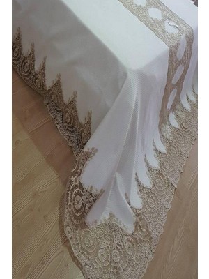 Finezza Lovina Polyester Pamuk Krem/Bej Pike Takımı Çift Kişilik 6 Parça - 938