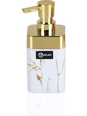 Acar Glare Akrilik 300 ml Kare Sıvı Sabunluk Gold 11568