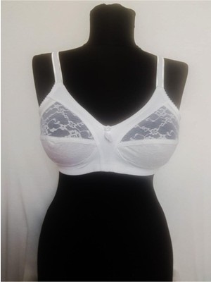 Yeni İnci Dantelli Telsiz Süngersiz Toparlayıcı Sütyen Beyaz