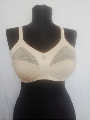 Yeni İnci Dantelli Telsiz Süngersiz Toparlayıcı Sütyen Beyaz