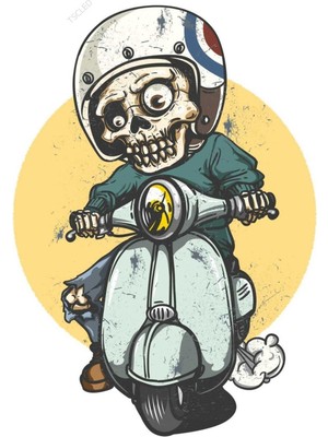 Tsc Kuru Kafa Kurukafa Motorsiklet Sticker 13 cm