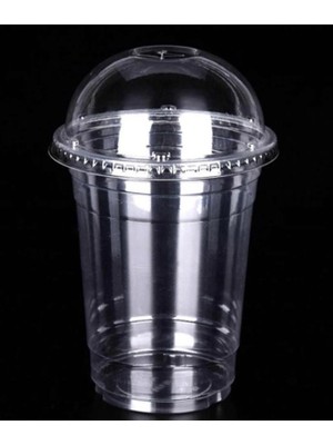 Karyo 400 cc Plastik Milkshake Bardak + Kapak 50'li
