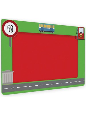 Woody Life Şehir Pano (135X100 Cm) Eğitici Anaokulu Kreş Çocuk Odası Eğitim Meteryali