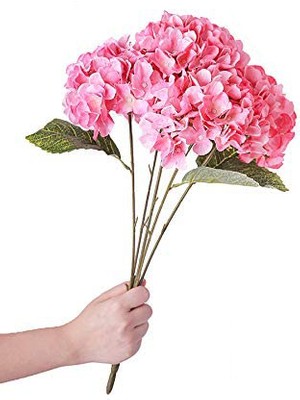Nettenevime Yapay Çiçek Ortanca Çiçeği Demeti 43 cm Pembe