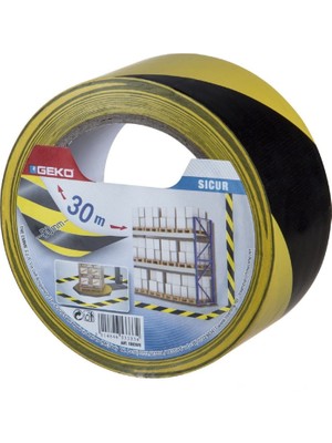 MFK Yer Işaretleme ve Ikaz Bantı Pvc Sarı/siyah 50MMX30M Sıcur