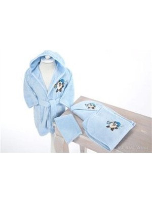 Özdilek Ödilek Tazmania Bambu Bebek Bornoz Seti(Mavi)