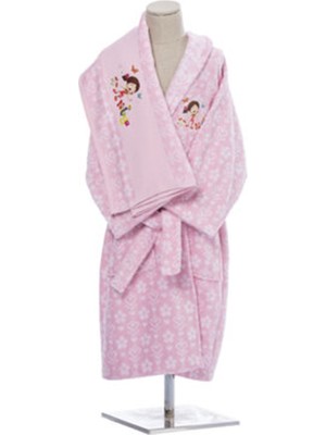 Özdilek Niloya Heart Çocuk Bornoz 7-8 Yaş (Pembe)