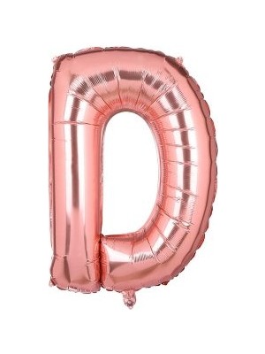 Eğlence Marketi 34'' 80 cm Rose Gold Bronze Folyo Harf Balon D