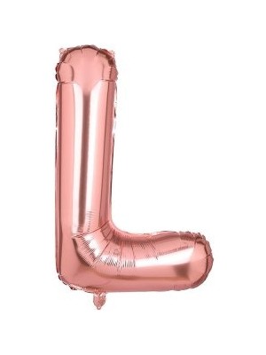 Eğlence Marketi 34'' 80 cm Rose Gold Bronze Folyo Harf Balon L