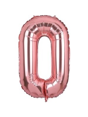 Eğlence Marketi 34'' 80 cm Rose Gold Bronze Folyo Harf Balon O
