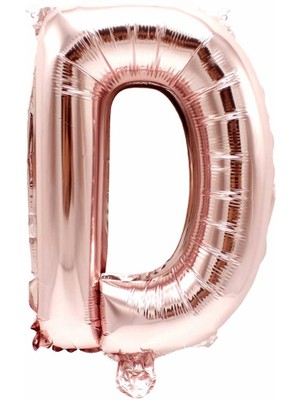 Eğlence Marketi 40'' 100 cm Rose Gold Folyo Harf Balon D