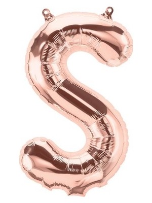 Eğlence Marketi 40'' 100 cm Rose Gold Folyo Harf Balon S