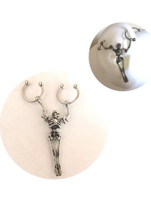 Bylin Cerrahi Çelik Çift Halkalı Iskelet Köprü Piercing