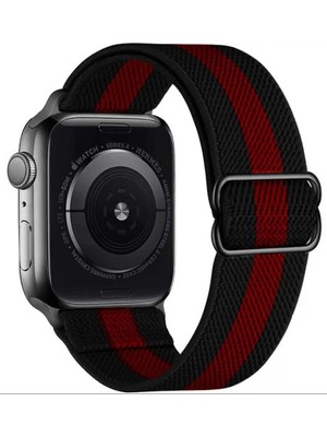GREGOSS Apple Watch 42/44/45/46/49 MM) Uyumlu Rahat  Elastik Tokalı Bez Kordon Kayış Kordon