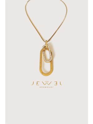 Jewel Işıl Model Gold Altın Kaplama Kolye
